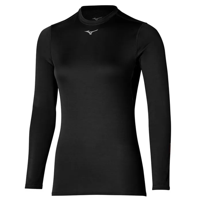 Mizuno Mid Weight Crew Black Women Tops