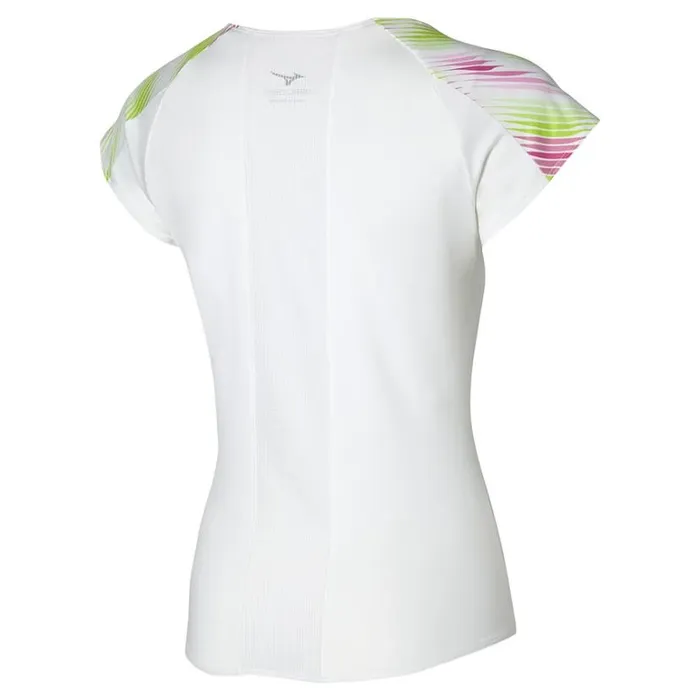 Mizuno Printed Tee Whitefuchsia Women Tops Mizuno Printed Tee Whitefuchsia Women Tops