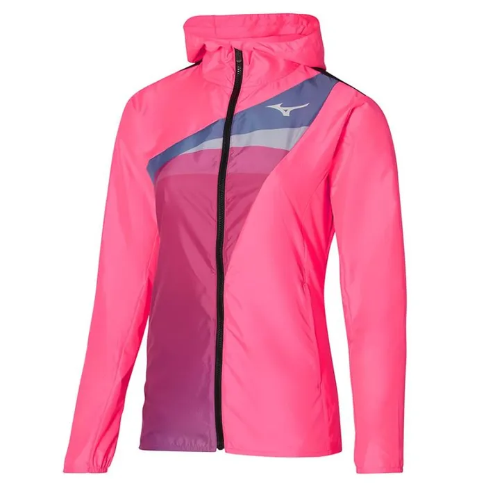 Mizuno Release Hooded Jacket Highvis Pink Women Jackets