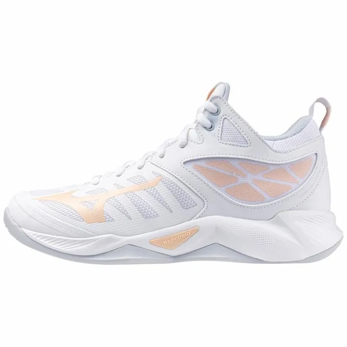 Mizuno WAVE DIMENSION MID Whitepeachparfaithalogenblue Women Volleyball