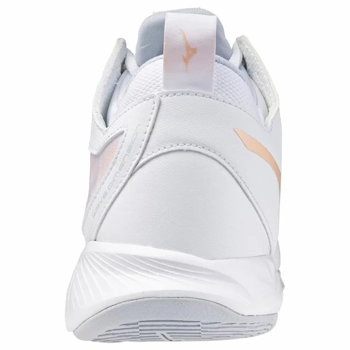 Mizuno WAVE DIMENSION MID Whitepeachparfaithalogenblue Women Volleyball Mizuno WAVE DIMENSION MID Whitepeachparfaithalogenblue Women Volleyball