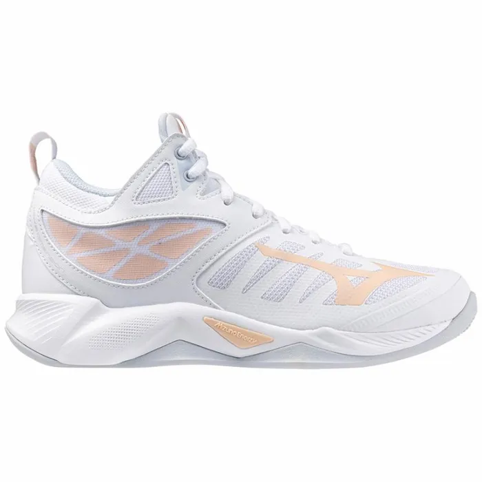Mizuno WAVE DIMENSION MID Whitepeachparfaithalogenblue Women Volleyball Mizuno WAVE DIMENSION MID Whitepeachparfaithalogenblue Women Volleyball