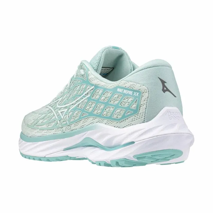 Mizuno WAVE INSPIRE 20 Eggshell Bluewhiteblue Turqu Women Running Mizuno WAVE INSPIRE 20 Eggshell Bluewhiteblue Turqu Women Running