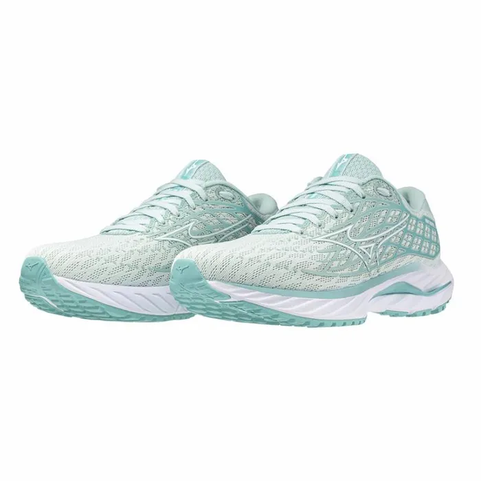 Mizuno WAVE INSPIRE 20 Eggshell Bluewhiteblue Turqu Women Running Mizuno WAVE INSPIRE 20 Eggshell Bluewhiteblue Turqu Women Running