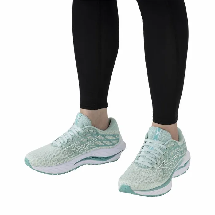 Mizuno WAVE INSPIRE 20 Eggshell Bluewhiteblue Turqu Women Running Mizuno WAVE INSPIRE 20 Eggshell Bluewhiteblue Turqu Women Running
