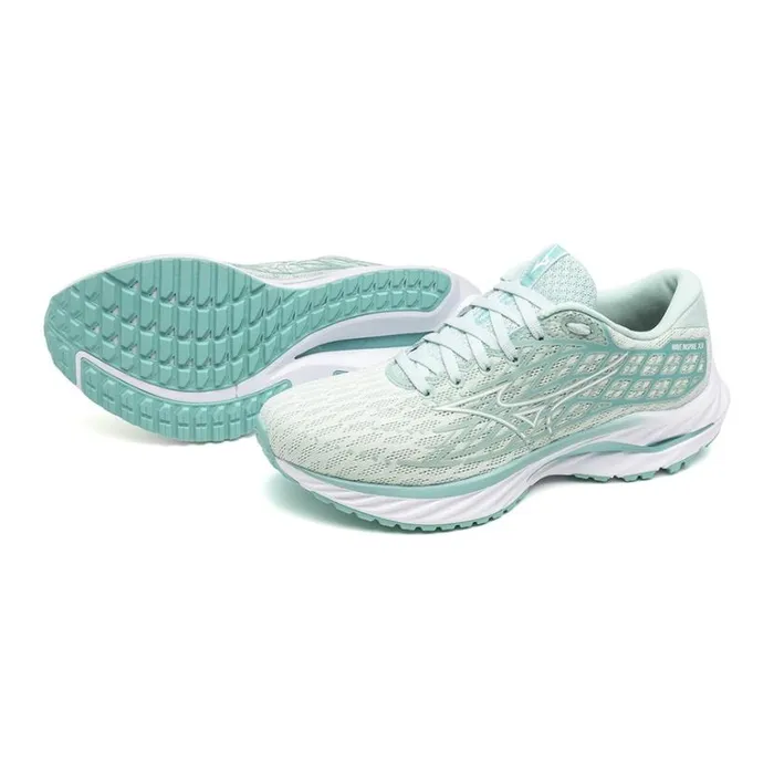 Mizuno WAVE INSPIRE 20 Eggshell Bluewhiteblue Turqu Women Running Mizuno WAVE INSPIRE 20 Eggshell Bluewhiteblue Turqu Women Running