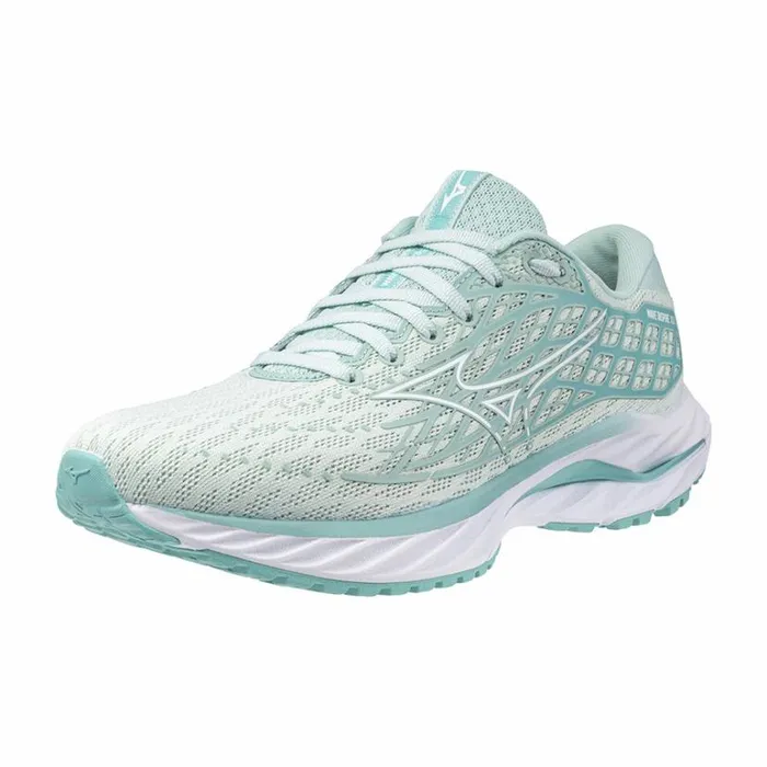 Mizuno WAVE INSPIRE 20 Eggshell Bluewhiteblue Turqu Women Running Mizuno WAVE INSPIRE 20 Eggshell Bluewhiteblue Turqu Women Running