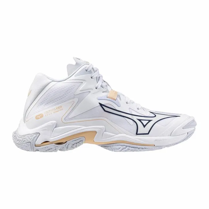 Mizuno WAVE LIGHTNING Z8 MID Whitenavypeonypeachparfait Women Volleyball Mizuno WAVE LIGHTNING Z8 MID Whitenavypeonypeachparfait Women Volleyball