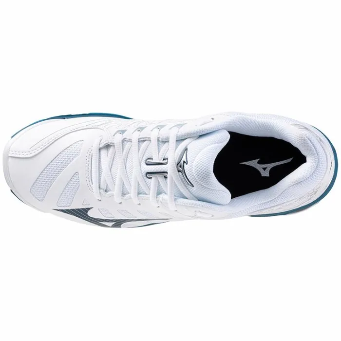 Mizuno WAVE VOLTAGE Whitesailor Bluesilver Women Volleyball Mizuno WAVE VOLTAGE Whitesailor Bluesilver Women Volleyball