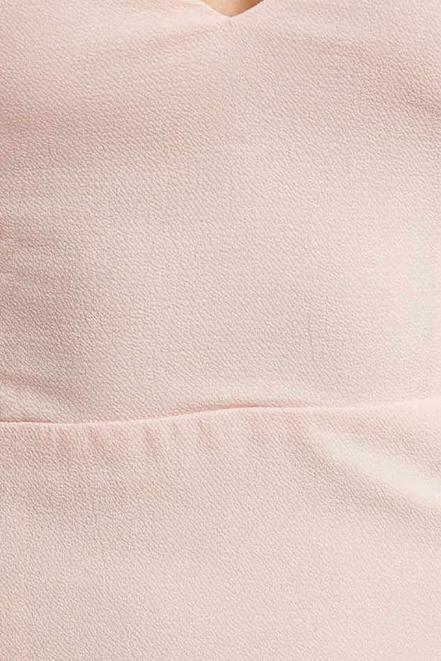More Than This Midi Dress 8211 Ruffle Strap Thigh Split Dress In Blush Women Showpo Curve Clothes