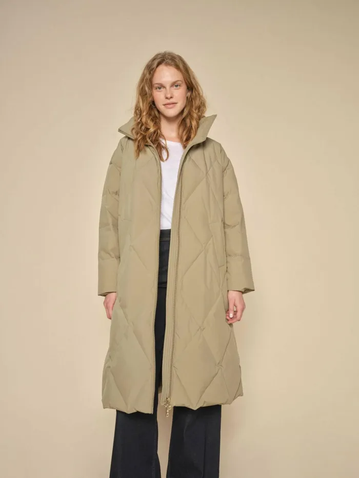 MOS MOSH Jackets and Coats Women MMAhla Long Down Jacket Mermaid MOS MOSH Jackets and Coats Women MMAhla Long Down Jacket Mermaid