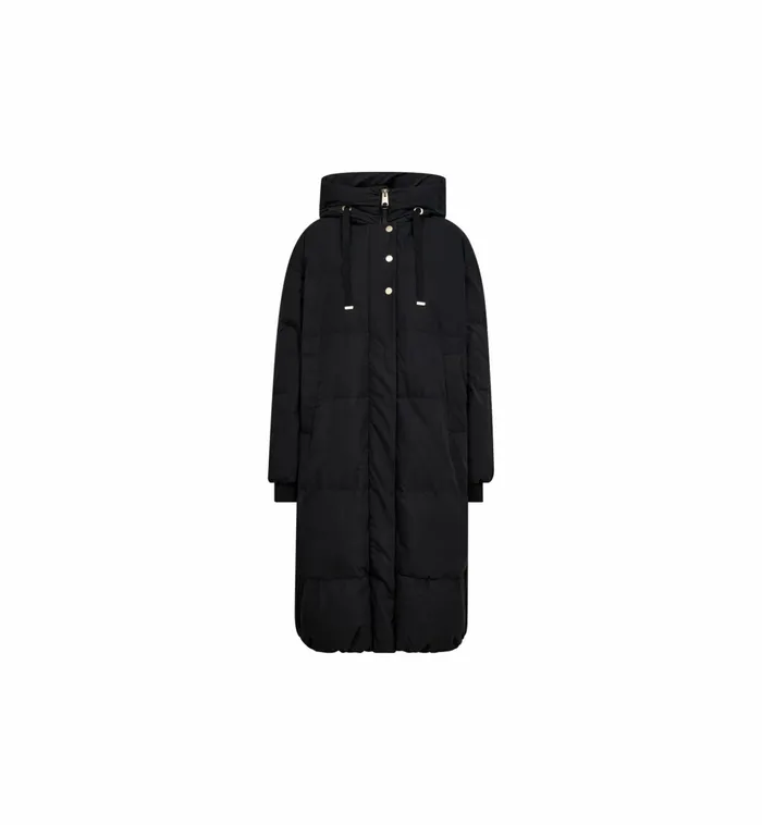 MOS MOSH Jackets and Coats Women MMCayo Long Quilt Down Jacket Black MOS MOSH Jackets and Coats Women MMCayo Long Quilt Down Jacket Black