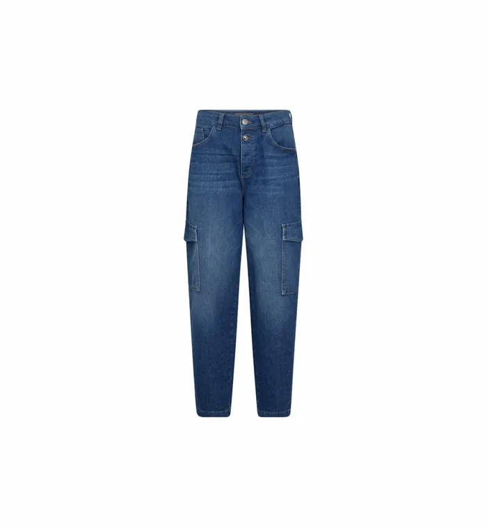 MOS MOSH Jeans Women MMAdeline Stina Cargo Jeans Blue MOS MOSH Jeans Women MMAdeline Stina Cargo Jeans Blue