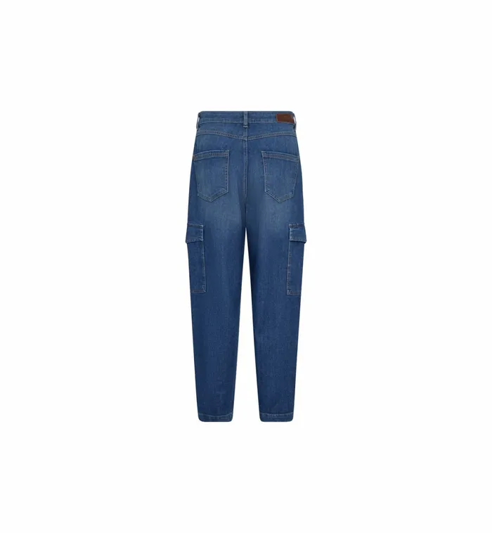 MOS MOSH Jeans Women MMAdeline Stina Cargo Jeans Blue MOS MOSH Jeans Women MMAdeline Stina Cargo Jeans Blue