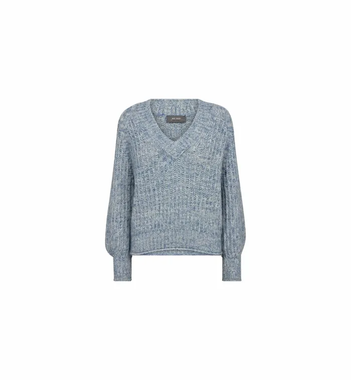 MOS MOSH Knits Women MMJaylin Vneck Knit Set Sail MOS MOSH Knits Women MMJaylin Vneck Knit Set Sail