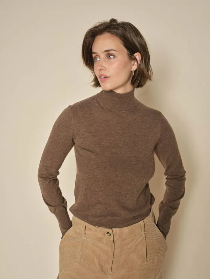 MOS MOSH Knits Women MMRelena Highneck Knit Rain Drum