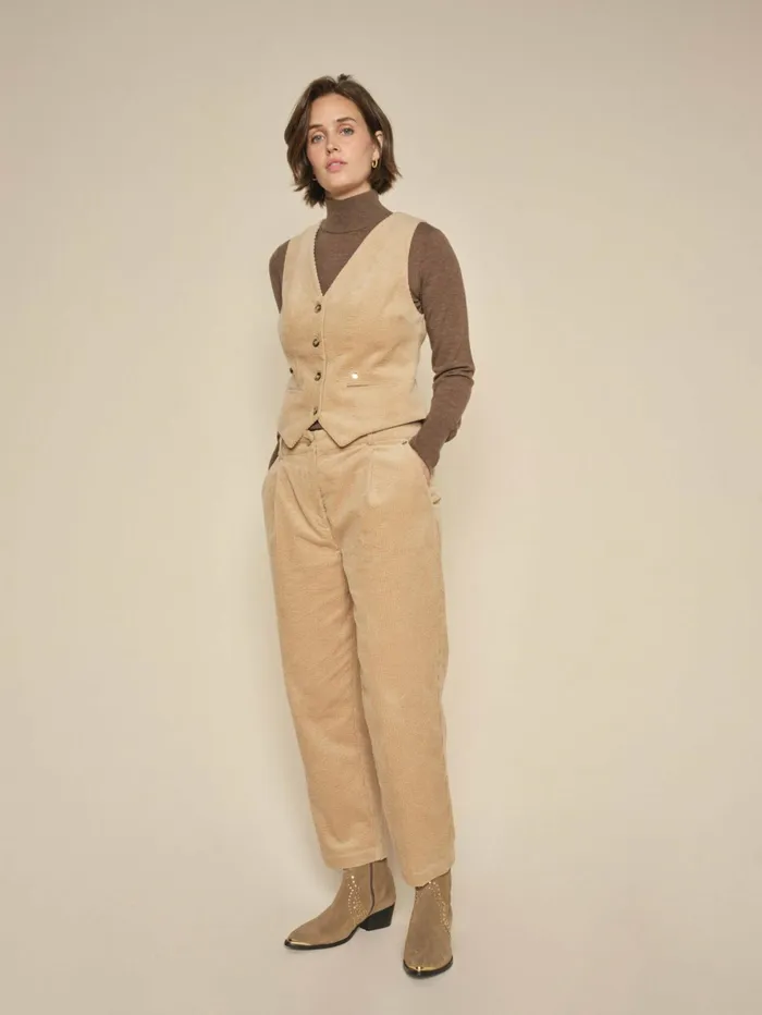 MOS MOSH Pants Women MMFabina Joana Pant Tannin MOS MOSH Pants Women MMFabina Joana Pant Tannin