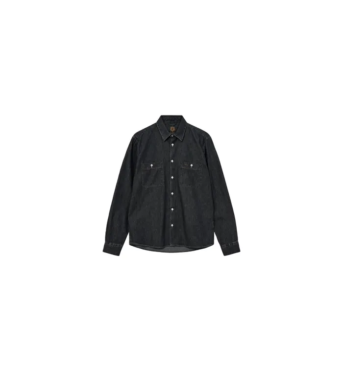 MOS MOSH Shirts Men MMGGibson Denim Shirt Grey Denim MOS MOSH Shirts Men MMGGibson Denim Shirt Grey Denim