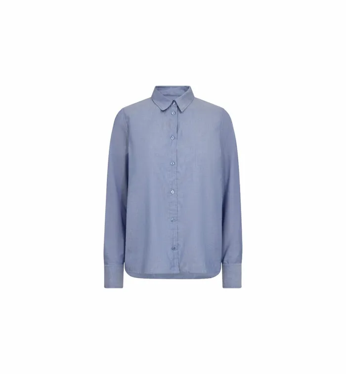 MOS MOSH Shirts Women MMAnica Oxford Shirt Velvet Morning MOS MOSH Shirts Women MMAnica Oxford Shirt Velvet Morning