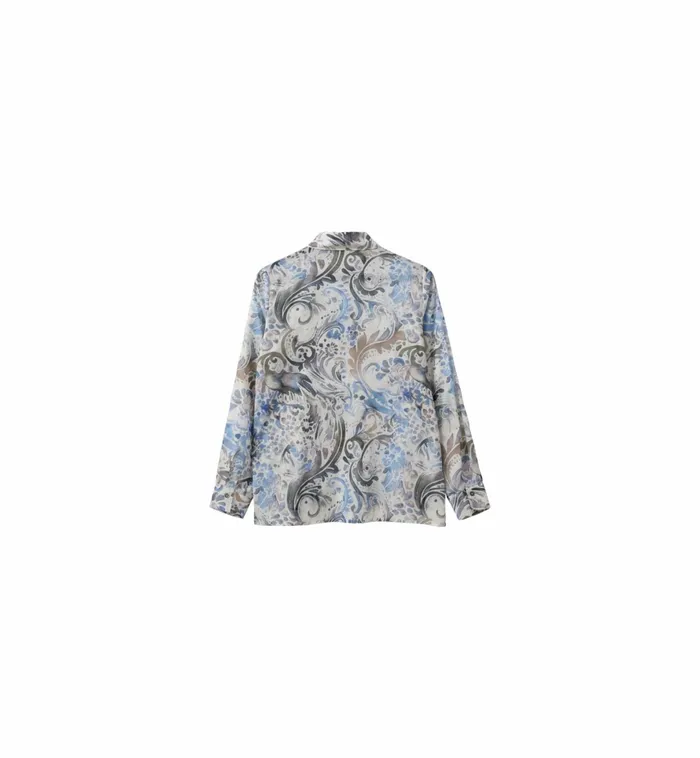MOS MOSH Shirts Women MMEike Agua Voille Shirt Set Sail MOS MOSH Shirts Women MMEike Agua Voille Shirt Set Sail