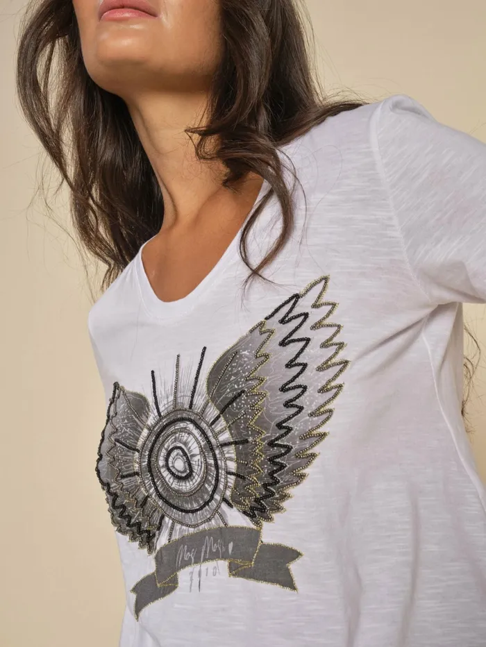 MOS MOSH Tees Women MMGethi OSS Tee White MOS MOSH Tees Women MMGethi OSS Tee White