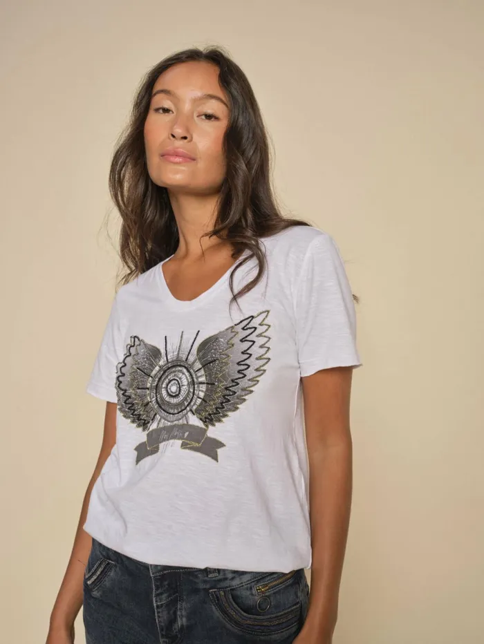 MOS MOSH Tees Women MMGethi OSS Tee White MOS MOSH Tees Women MMGethi OSS Tee White