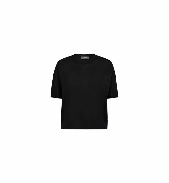 MOS MOSH Tees Women MMSwann OSS Flora Tee Black MOS MOSH Tees Women MMSwann OSS Flora Tee Black