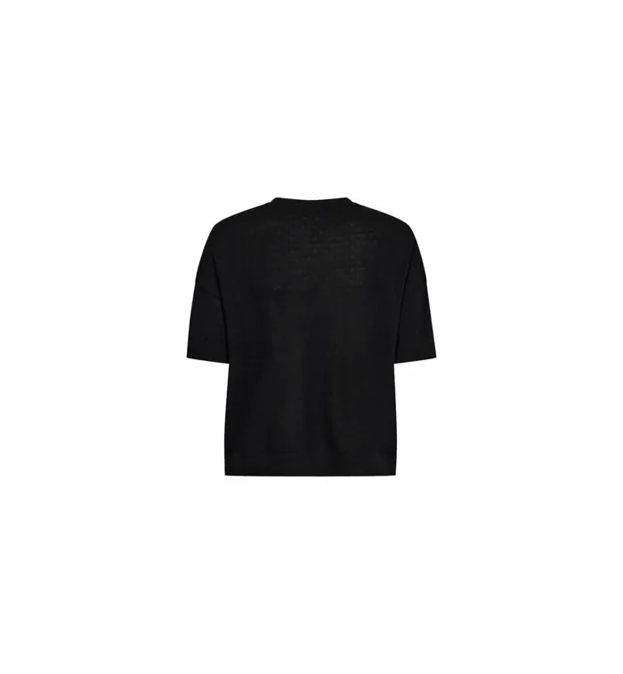 MOS MOSH Tees Women MMSwann OSS Flora Tee Black MOS MOSH Tees Women MMSwann OSS Flora Tee Black