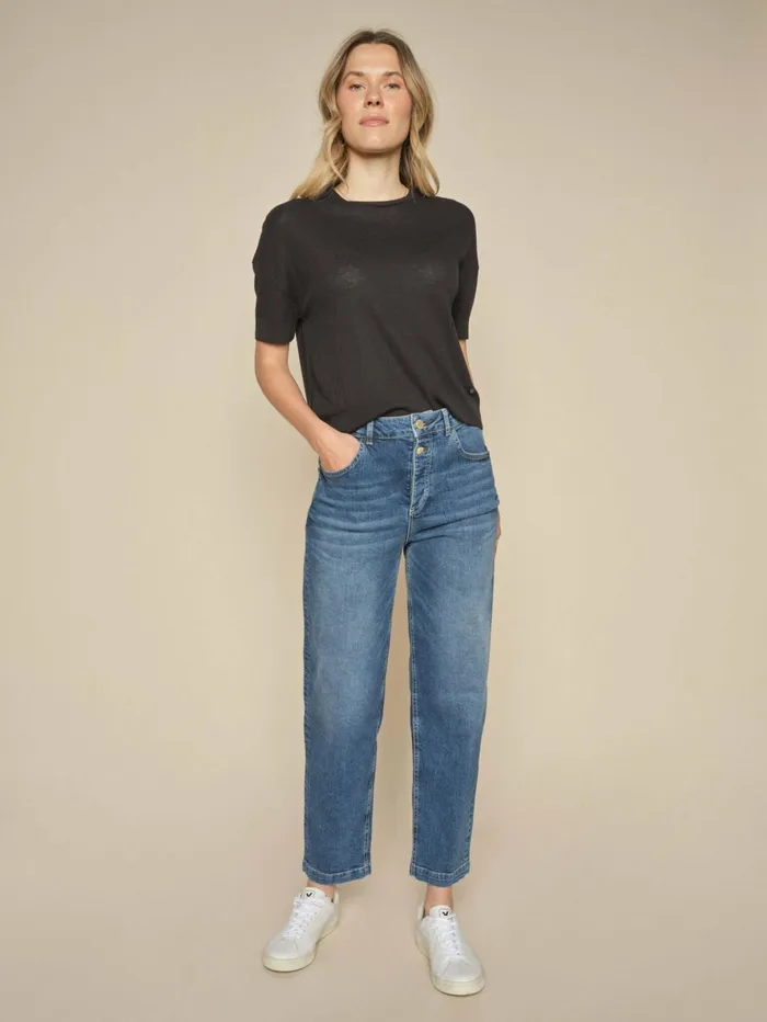 MOS MOSH Tees Women MMSwann OSS Flora Tee Black MOS MOSH Tees Women MMSwann OSS Flora Tee Black