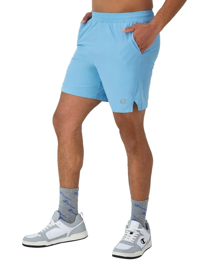 Mvp Athletic Shorts Moisture Wicking C Logo 7034 Raindrop Blue Men Champion Shorts