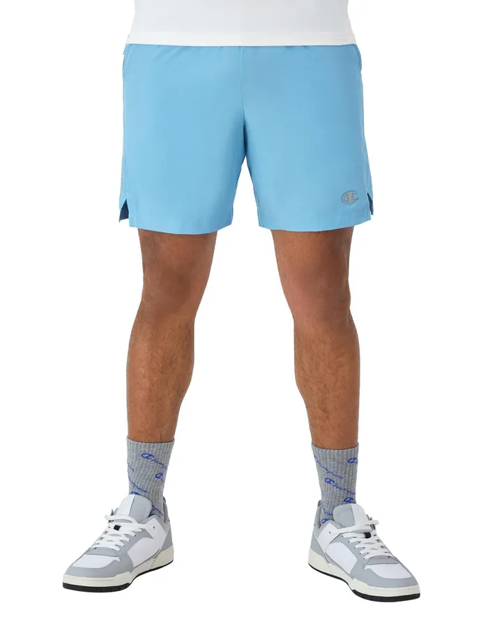 Mvp Athletic Shorts Moisture Wicking C Logo 7034 Raindrop Blue Men Champion Shorts