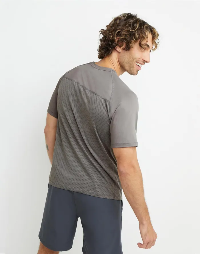 Mvp Mesh Tee C Patch Titanium Grey Men Champion TShirts and Tops