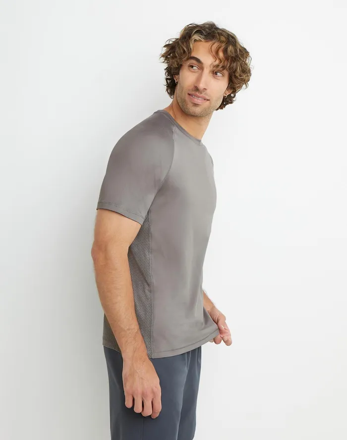 Mvp Mesh Tee C Patch Titanium Grey Men Champion TShirts and Tops