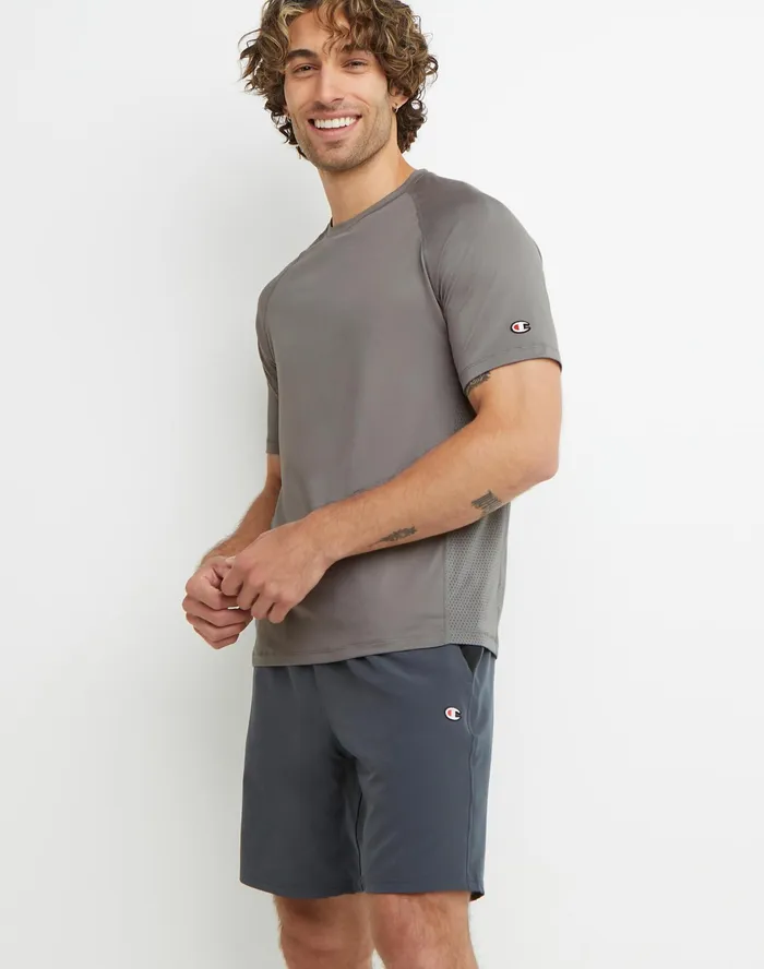 Mvp Mesh Tee C Patch Titanium Grey Men Champion TShirts and Tops