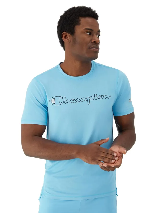Mvp TShirt Classic Script Raindrop Blue Men Champion TShirts and Tops