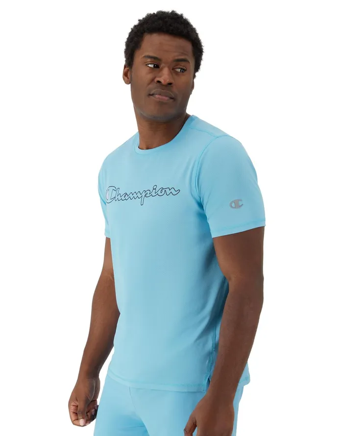 Mvp TShirt Classic Script Raindrop Blue Men Champion TShirts and Tops