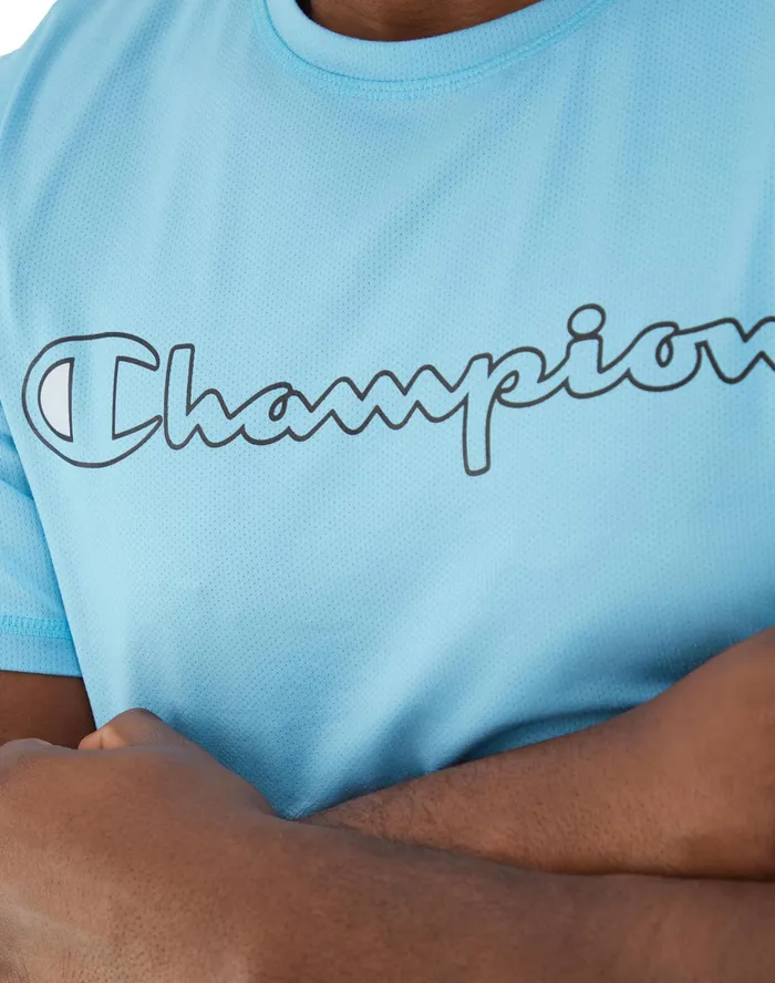 Mvp TShirt Classic Script Raindrop Blue Men Champion TShirts and Tops