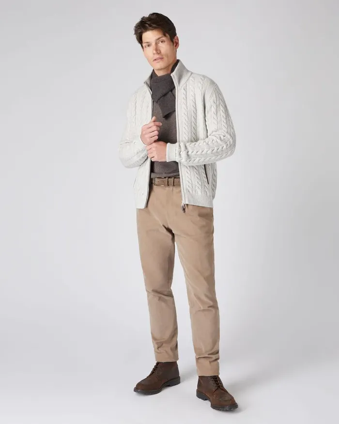 NPeal Belts Men Suede Belt Brown