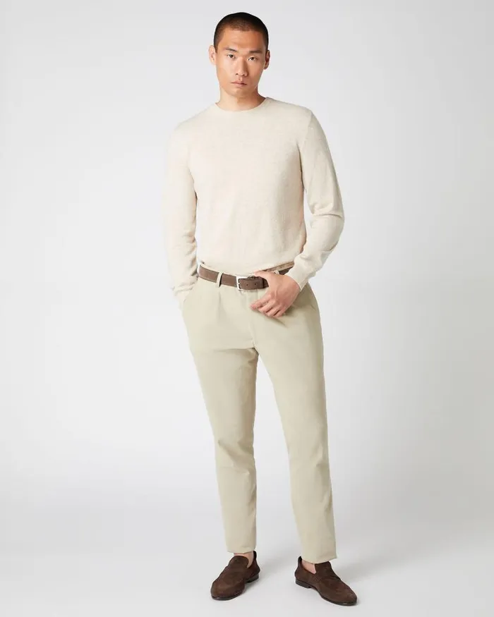 NPeal Belts Men Suede Belt Brown