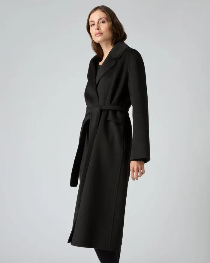NPeal Coats and Jackets Women Notch Lapel Cashmere Coat Black