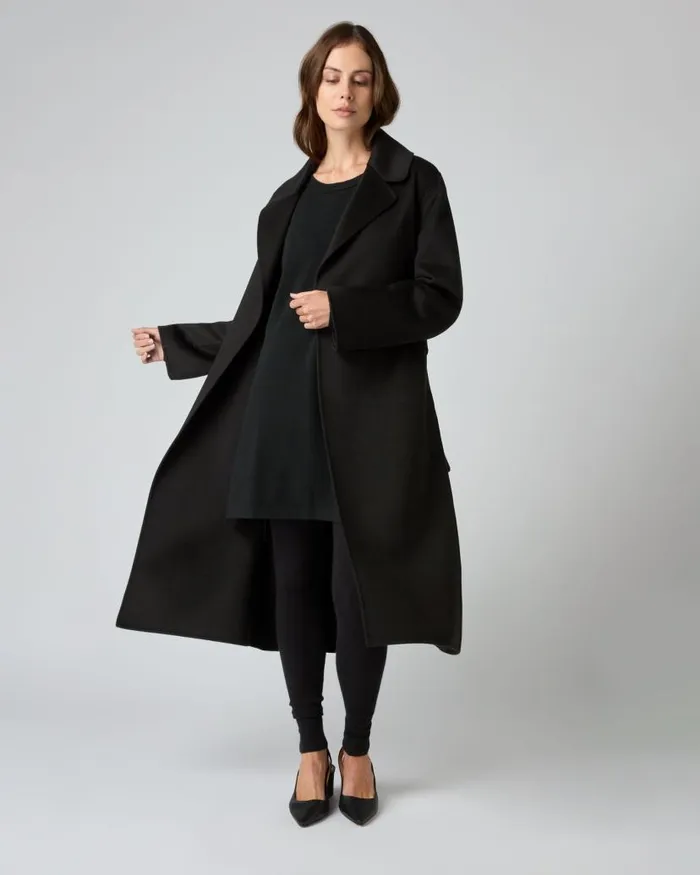 NPeal Coats and Jackets Women Notch Lapel Cashmere Coat Black