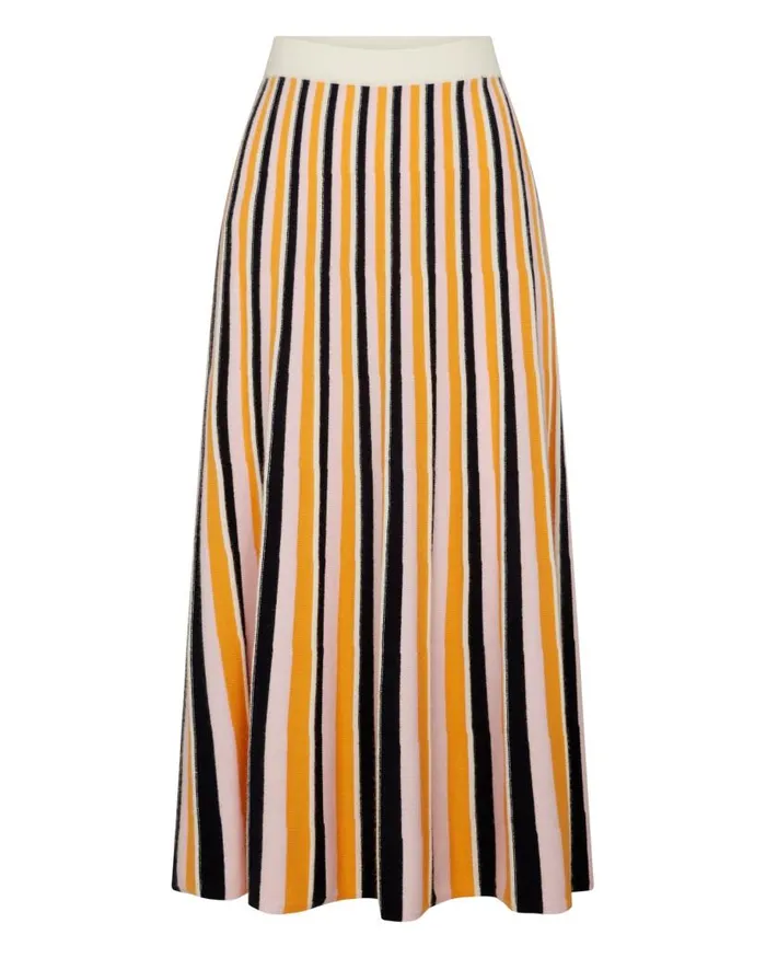 NPeal Dresses and Skirts Women Stripe Midi Skirt Multi
