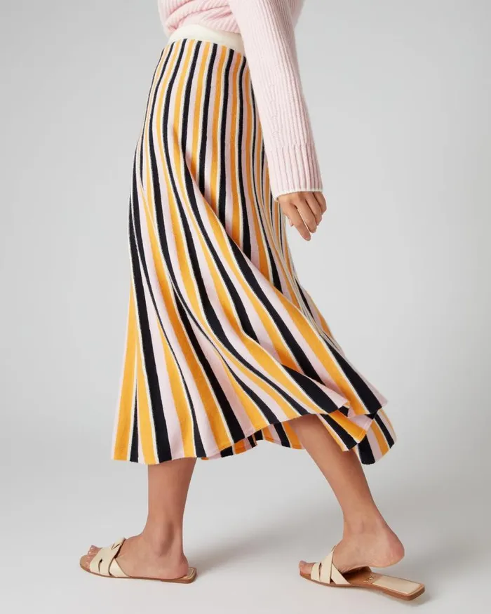 NPeal Dresses and Skirts Women Stripe Midi Skirt Multi