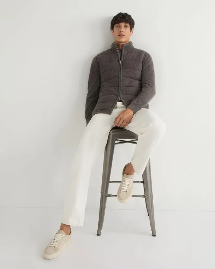 NPeal Gilets and Waistcoats Men Mall Cashmere Gilet Wood Smoke Brown