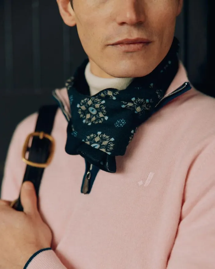 NPeal Half and Full Zip Knitwear Men The Jockey Club Half Zip Cashmere Jumper Flamingo Pink