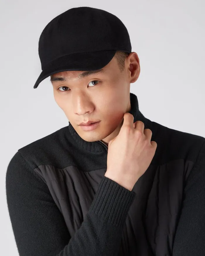 NPeal Hats WomenMen Unisex Cashmere Cap Black