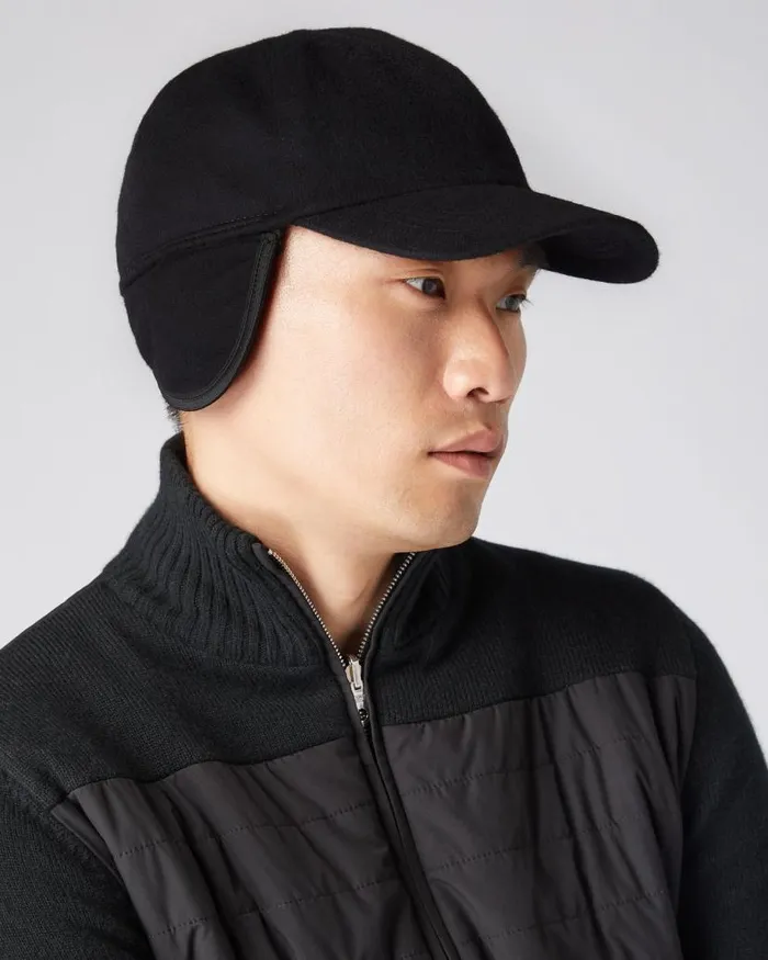 NPeal Hats WomenMen Unisex Cashmere Cap Black