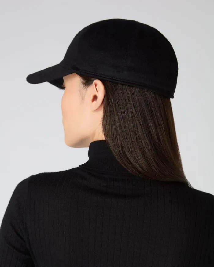 NPeal Hats WomenMen Unisex Cashmere Cap Black
