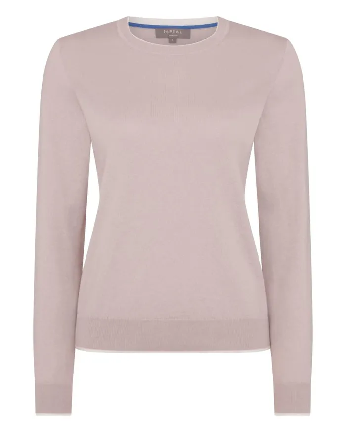 NPeal Jumpers Women Cotton Cashmere Jumper Dune Pink