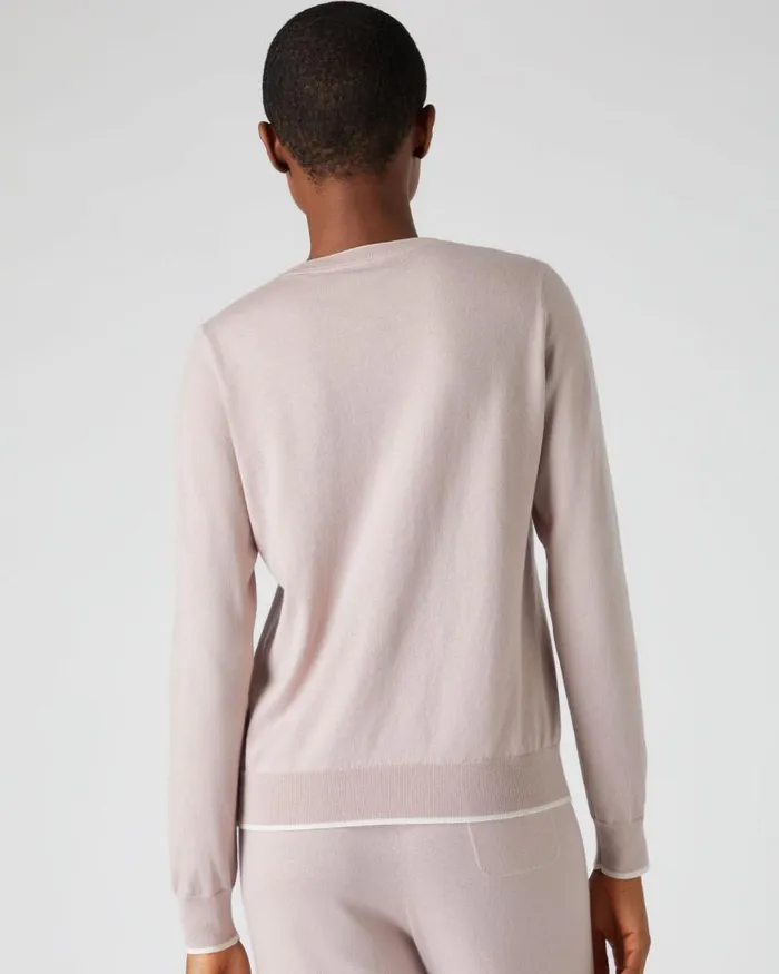 NPeal Jumpers Women Cotton Cashmere Jumper Dune Pink